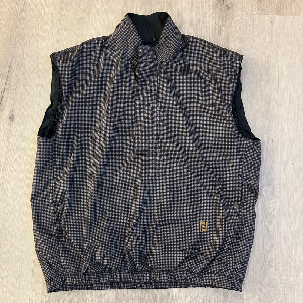 FootJoy Black and Gray Patterned Rain Vest